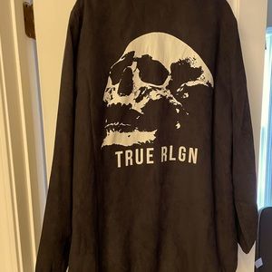 True Religion microsuede jacket.  Never worn.  Excellent condition!